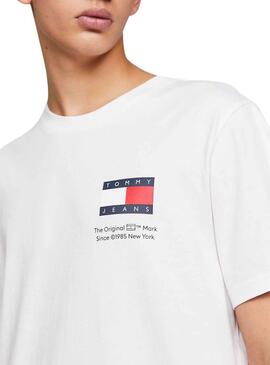 Camiseta Tommy Jeans Essential Flag Slim Blanco