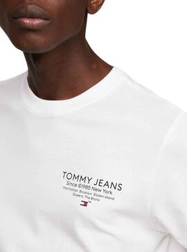 Camiseta Tommy Jeans Graphic Slim Blanco Hombre
