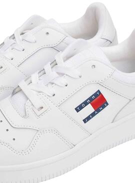 Zapatillas Tommy Jeans Retro Basket Blanco Mujer