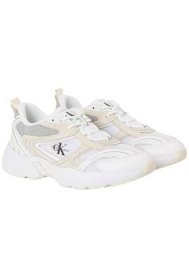 Zapatillas Calvin Klein Retro Tennis Blanco Mujer