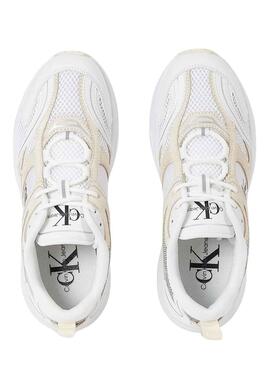 Zapatillas Calvin Klein Retro Tennis Blanco Mujer