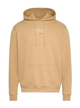 Sudadera Tommy Jeans Graphic Beige Hombre