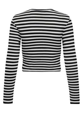 ONLELINA L/S CROPPED TOP JRSCloud Black