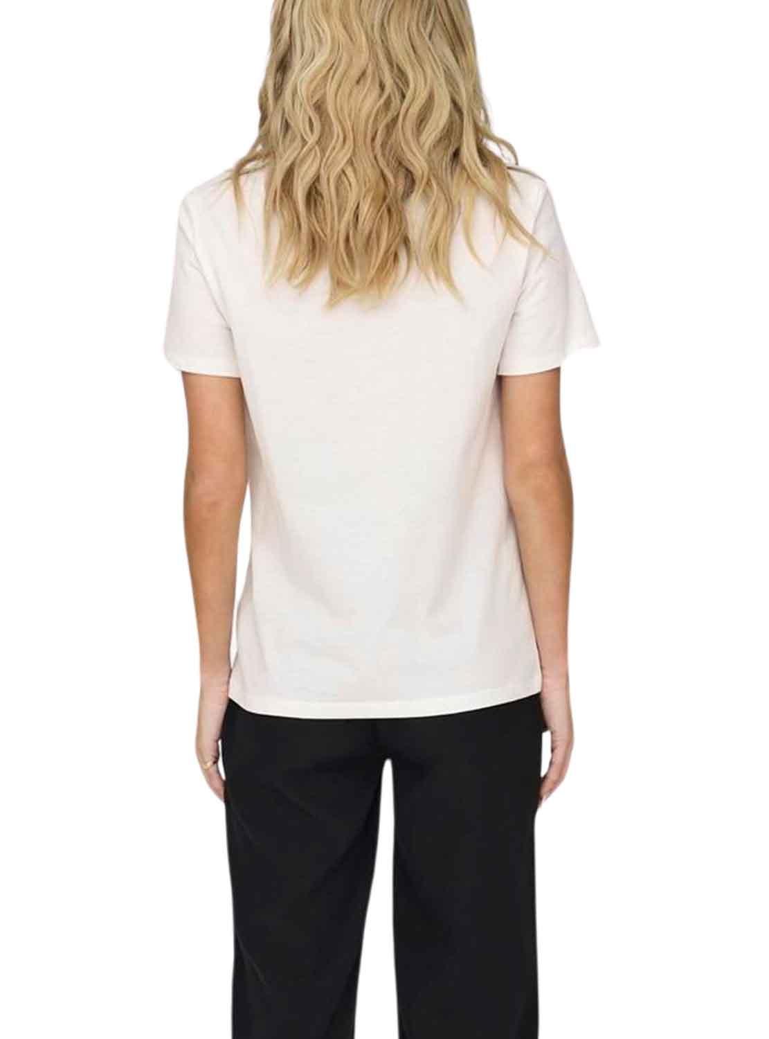 Camiseta Only Marie Blanco para Mujer