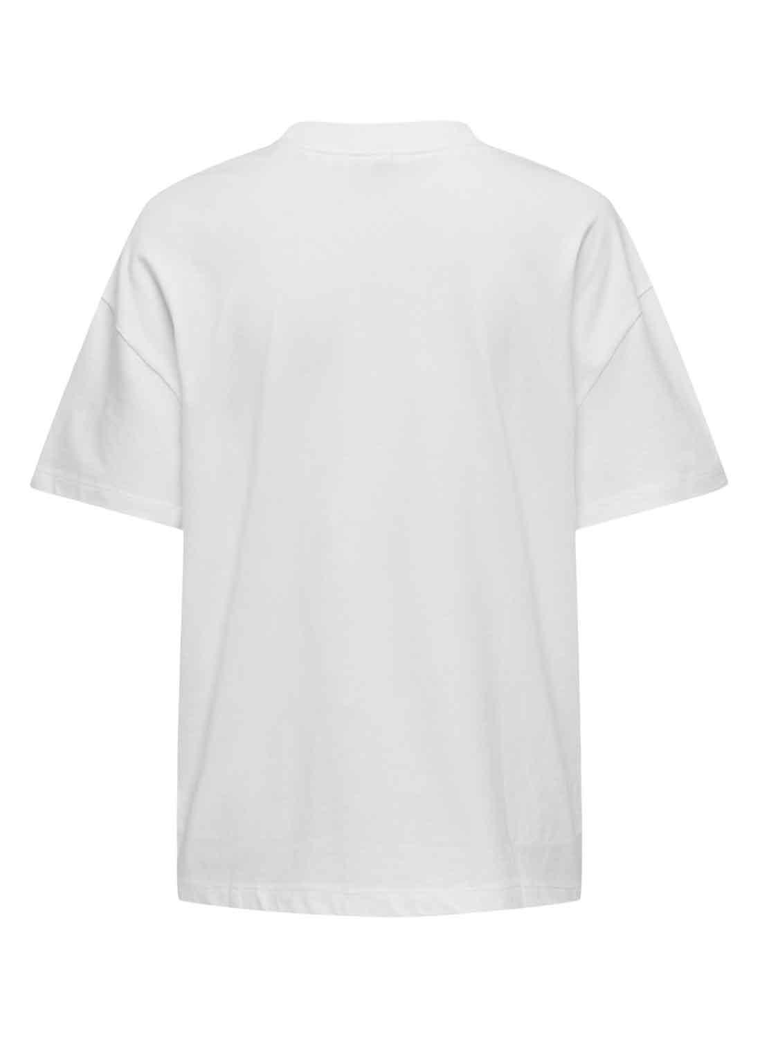 Camiseta Only Sara Blanco para Mujer