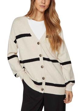 Chaqueta Vila Viril Stripe Negro y Blanco