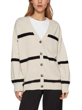 Chaqueta Vila Viril Stripe Negro y Blanco