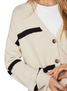 Chaqueta Vila Viril Stripe Negro y Blanco