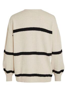 Chaqueta Vila Viril Stripe Negro y Blanco