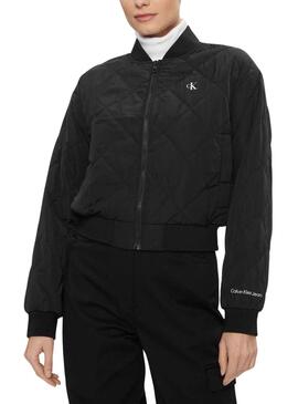 LW QUILTED BOMBER Ck Black