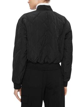 LW QUILTED BOMBER Ck Black