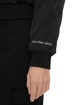 LW QUILTED BOMBER Ck Black