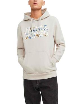 Sudadera Jack and Jones Jeff Beige Para Hombre