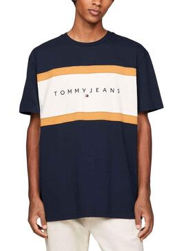 Camiseta Tommy Jeans Reg Cut Marino Para Hombre