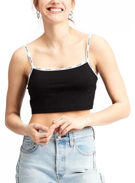 Top Levis Zoey Crop Negro Mujer