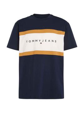 Camiseta Tommy Jeans Reg Cut Marino Para Hombre