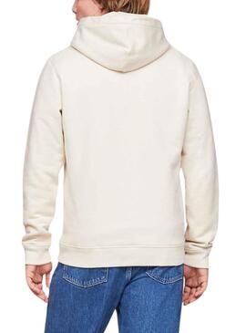 Sudadera Tommy Jeans Reg Bold Beige Hombre