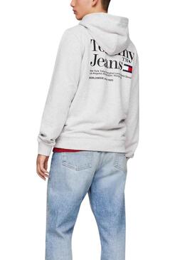 Sudadera Tommy Jeans Reg Modern Gris Hombre