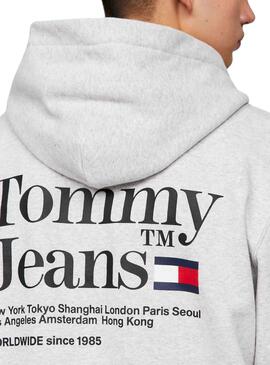 Sudadera Tommy Jeans Reg Modern Gris Hombre