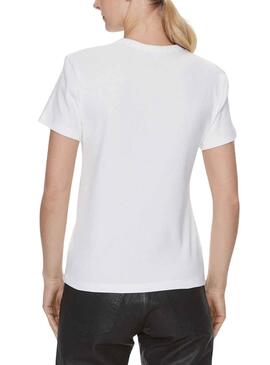 Camiseta Calvin Klein Woven Label Blanco Mujer