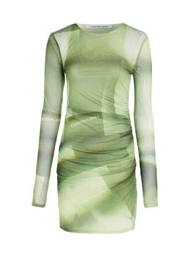 Vestido Calvin Klein Illuminated Verde Mujer