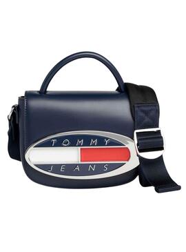 Bolso Tommy Jeans Origin Crossover Azul Para Mujer