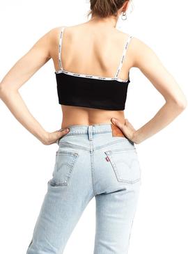 Top Levis Zoey Crop Negro Mujer