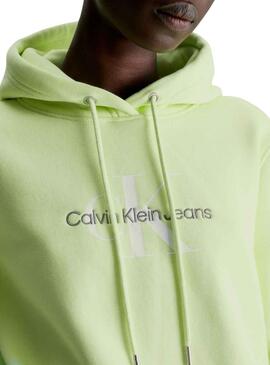 Sudadera Calvin Klein Monologo Reg Verde Hombre