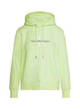 Sudadera Calvin Klein Monologo Reg Verde Hombre