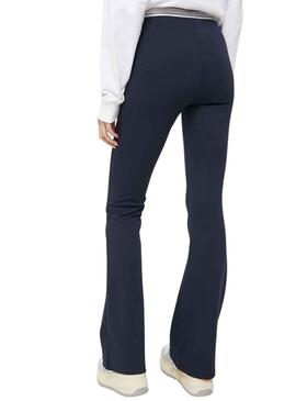 Leggings Tommy Jeans Logo Flare Marino para Mujer