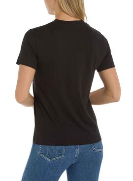 Camiseta Calvin Klein Institutional Negro Mujer