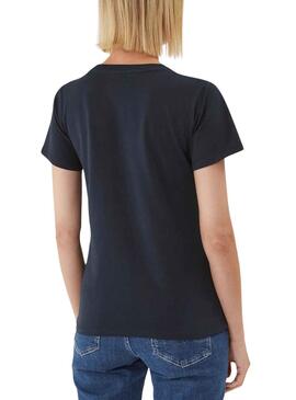 Camiseta Pepe Jeans Wendys Marino Para Mujer