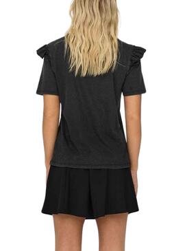 Camiseta Only Lucy Life Negro para Mujer