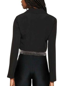 Blazer Crop Only Lorleen Negro para Mujer