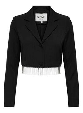Blazer Crop Only Lorleen Negro para Mujer