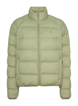 Cazadora Tommy Jeans Light Down Verde Para Mujer