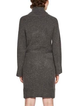 Vestido Vila Vivimalina Rollneck Gris para Mujer