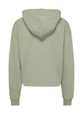 Sudadera Tommy Jeans Relaxed Logo Verde Mujer