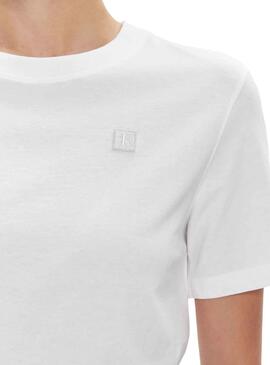 Camiseta Calvin Klein Embro Blanco Para Mujer