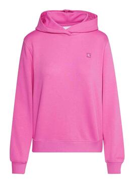 Sudadera Calvin Klein Embro Badge Rosa Para Mujer