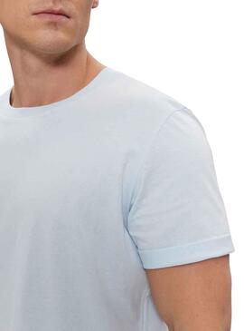 Camiseta Calvin Klein Turn Up Azul Para Hombre