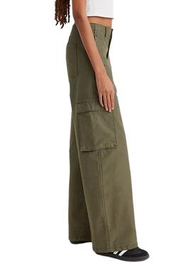 Pantalón Levis Cargo Baggy Verde Para Mujer