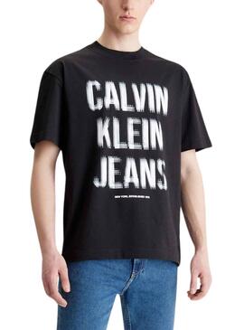 Camiseta Calvin Klein Illusion Negro para Hombre