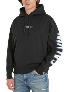 Sudadera Calvin Klein Illusion Negro Para Hombre