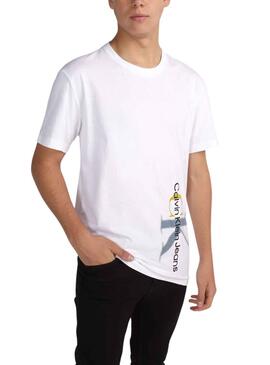 Camiseta Calvin Klein Two Tone Monologo Blanco