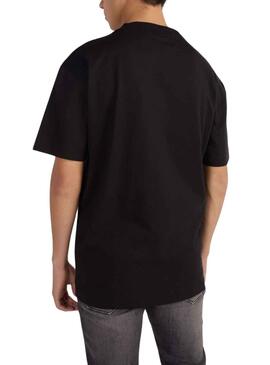 Camiseta Calvin Klein Perforated Monologo Negro