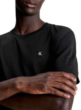 Camiseta Calvin Klein Embro Badge Basic Negro