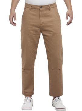 Pantalon Tommy Jeans Patch Camel Hombre