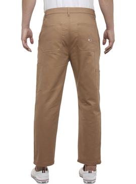 Pantalon Tommy Jeans Patch Camel Hombre