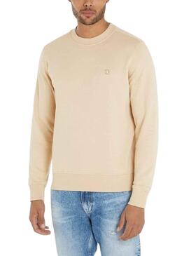 Sudadera Calvin Klein Embro Badge Basic Beige